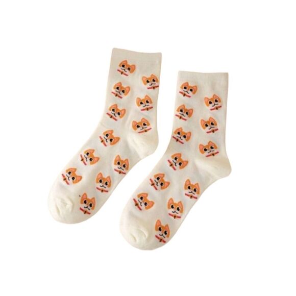 Cartoon Corgi Dog Socks - Picture 2 of 4